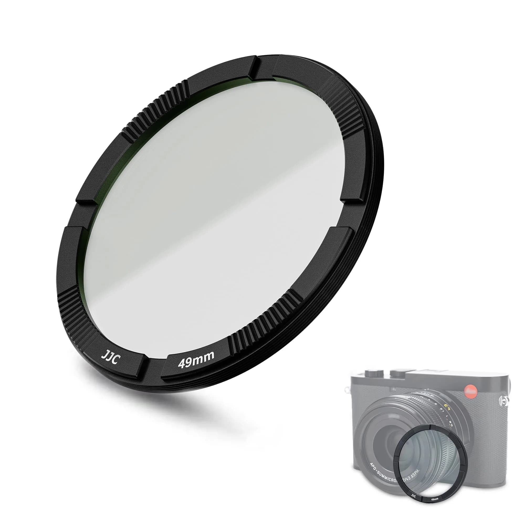 JJC Ultra Slim UV Filter for Leica Q3 43 Q3 Q2 Cameras | 49mm Thread, 3.7mm Frame, 99.3% Light Transmission