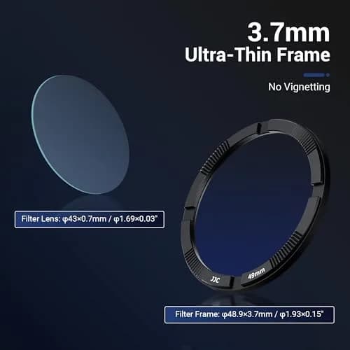 JJC Ultra Slim UV Filter for Leica Q3 43 Q3 Q2 Cameras | 49mm Thread, 3.7mm Frame, 99.3% Light Transmission thumbnail 5