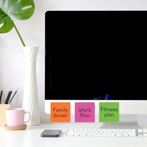 NIUBIKLUS Reusable Magnetic Sticky Notes 3" x 3" (36-Pack) | Dry Erase Labels for Whiteboard, Fridge, Locker thumbnail 8
