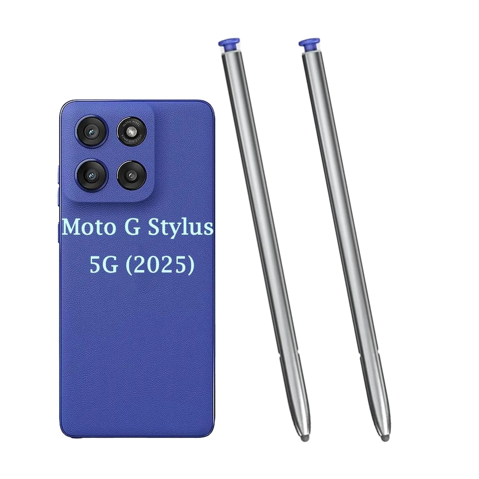 Peixiong Gray 2 Pack Input Pen for Motorola Moto G Stylus 2025 | Precise & Compatible — Blue