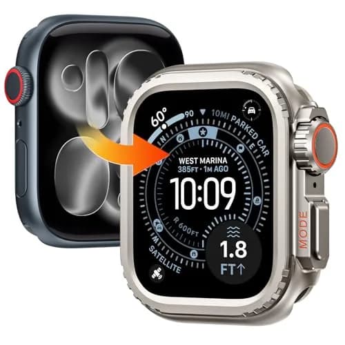 Goton Ultra-Look Metal Case for Apple Watch 42mm Series 6/5/4/SE | Compatible with 42mm/44mm Ultra-Style Conversion thumbnail 1