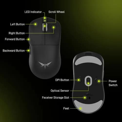 VGN F1 Pro Max Wireless Gaming Mouse 55g | 26K DPI, 130h Playtime, Low Latency thumbnail 10