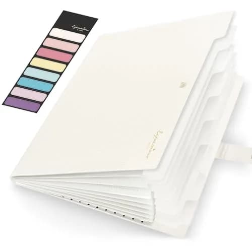 Sooez Accordion File Organizer 8 Pocket, Expanding File Folder with Labels | Durable Plastic for A4/Letter Size Documents thumbnail 1