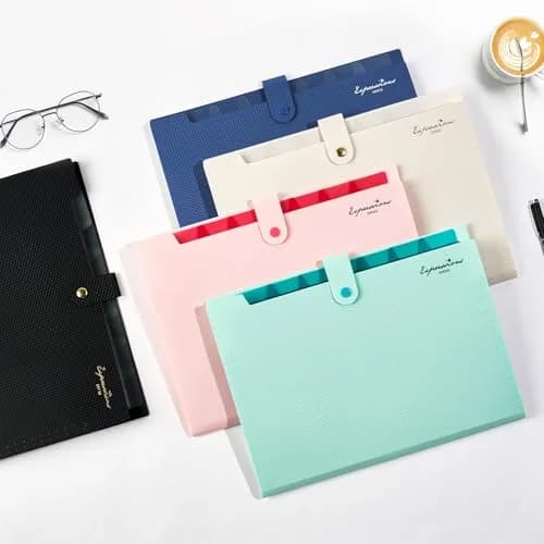 Sooez Accordion File Organizer 8 Pocket, Expanding File Folder with Labels (Purple, 250 Sheets Capacity) thumbnail 2
