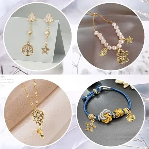 YouLuo Mixed Enamel Charms for Jewelry Making, 50Pcs KC Gold Alloy Charm Pendants | Assorted Designs thumbnail 5