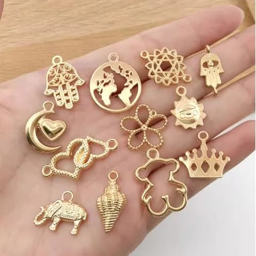 YouLuo Mixed Enamel Charms for Jewelry Making, 50Pcs KC Gold Alloy Charm Pendants | Assorted Designs thumbnail 2