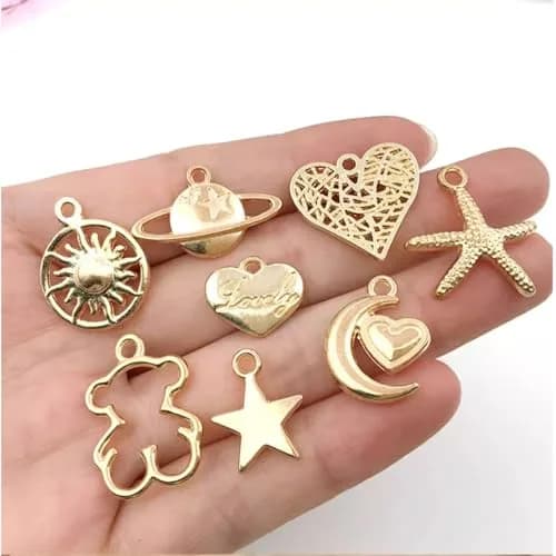 YouLuo Mixed Enamel Charms for Jewelry Making, 50Pcs KC Gold Alloy Charm Pendants | Assorted Designs thumbnail 3