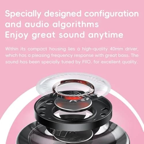 FiiO Anytime Active Noise Cancelling Bluetooth 5.4 Headphones, 58H Playtime, Titanium Gold thumbnail 5