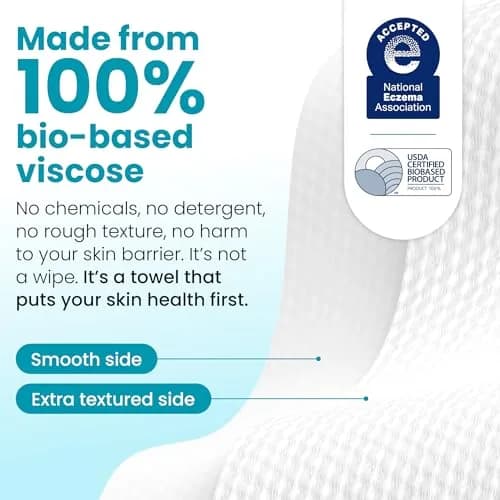 CLEAN SKIN CLUB Blemish Control Clean Towels XL Travel Pack | Exfoliating Face Towels for Oily Skin, Eczema Association Accepted, TSA-Approved (10 Count) thumbnail 7