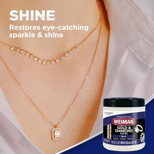 Weiman Gold & Diamond 3-in-1 Wipes - 1 Count | Cleans, Shines, Protects Jewelry thumbnail 7