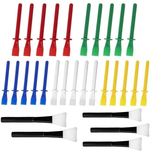 Mtuiewo 30 Pcs Silicone Glue Brush & Plastic Spreader Set | Durable, Reusable, for Crafts & DIY thumbnail 1