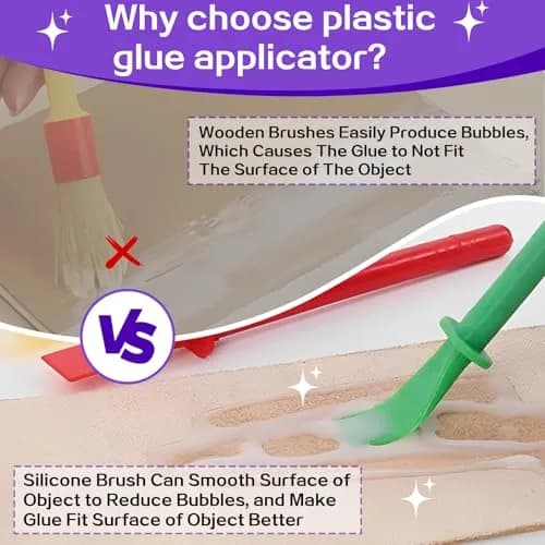 Mtuiewo 30 Pcs Silicone Glue Brush & Plastic Spreader Set | Durable, Reusable, for Crafts & DIY thumbnail 6