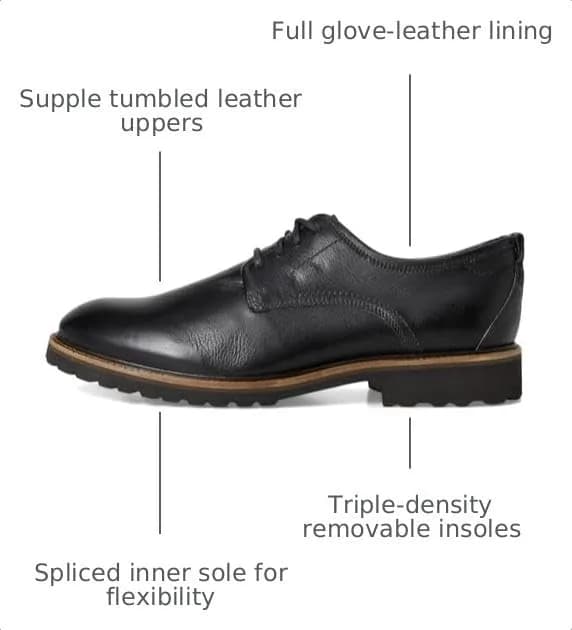 Samuel Hubbard Featherlight Founder Oxford 10.5 Wide | Lightweight Leather Dress Shoe thumbnail 4