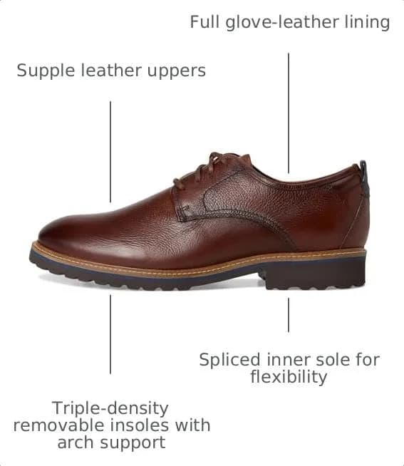 Samuel Hubbard Featherlight Founder Oxford 10.5 Wide | Leather Support & Flexibility thumbnail 4