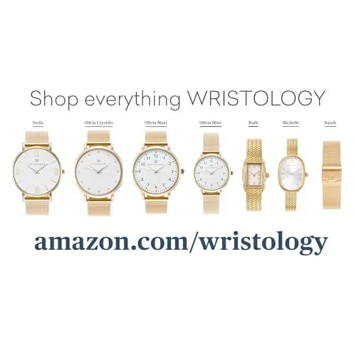 WRISTOLOGY Large face Roman Numerals Womens Watch with Easy Change Band | Clear Analog Face, 38mm, Gold thumbnail 6