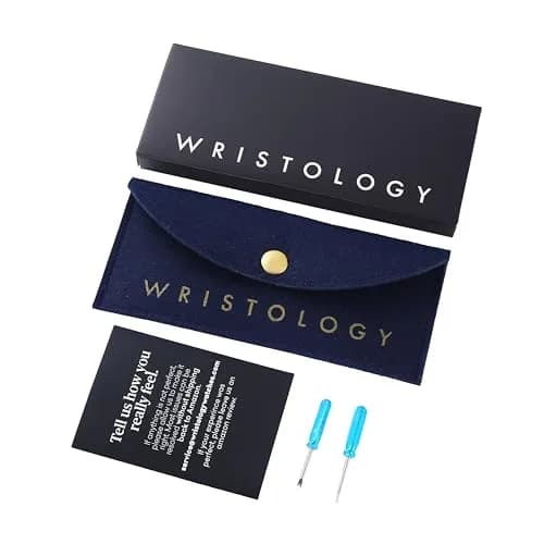 WRISTOLOGY Large face Roman Numerals Womens Watch with Easy Change Band | Clear Analog Face, 38mm, Gold thumbnail 9