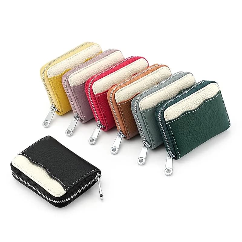 Linno RFID Genuine Leather Credit Card Holder Wallet 18 Card Slots (Yellow) thumbnail 12