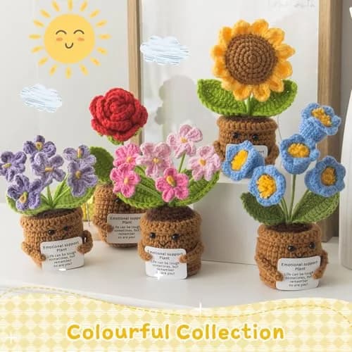 MS ZHENQIAO Sunflower Crochet Flower Pattern 6.8 cm (2.7 in) | Inspirational Gift thumbnail 7