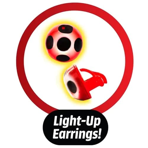 Miraculous Ladybug Dress Up Set with Lights | Light Up Earrings & Mask for Girls thumbnail 3