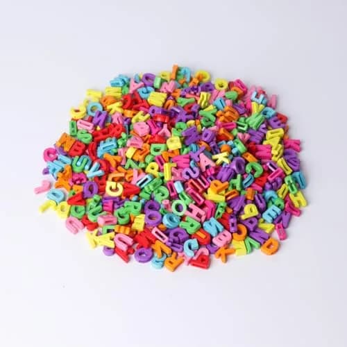 Horsdo Craft Bead Alphabet Letters 9x12mm | Colorful Plastic Loose Beads for Jewelry & Crafts thumbnail 5