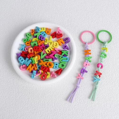 Horsdo Craft Bead Alphabet Letters 9x12mm | Colorful Plastic Loose Beads for Jewelry & Crafts thumbnail 7