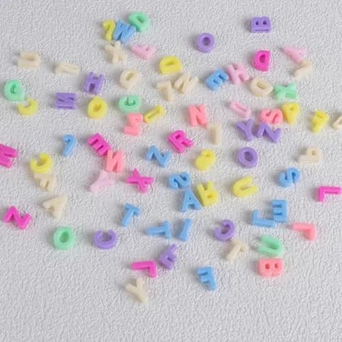 Horsdo Alphabet Letter Beads 9x12mm | 500+ Plastic Loose Beads for Jewelry & Crafts thumbnail 4