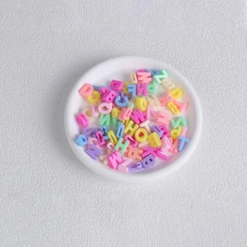 Horsdo Alphabet Letter Beads 9x12mm | 500+ Plastic Loose Beads for Jewelry & Crafts thumbnail 6