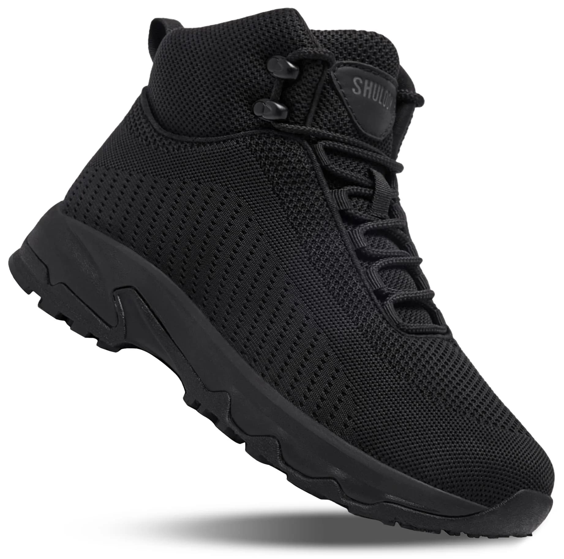 SHULOOK Non Slip Work Boots for Men Restaurant Kitchen Food Service Black Ankle-High | Slip Resistant & Cushioned for All-Day Comfort - main product image