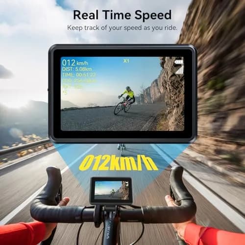 FEISIKE Bike Camera with 4.3" Display & Cyclocomputer | 145° Wide-Angle Night Vision Rearview Mirror for Safer Rides thumbnail 2
