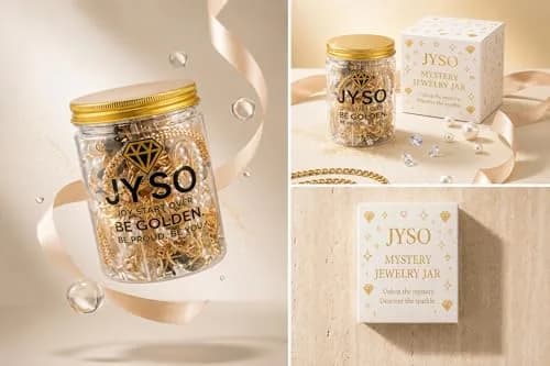 JYSO Mystery Jewelry Jar Bundle 65+ Pieces | Gold Jewelry Set for Women & Teens thumbnail 7