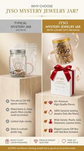 JYSO Mystery Jewelry Jar Bundle 65+ Pieces | Gold Jewelry Set for Women & Teens thumbnail 9