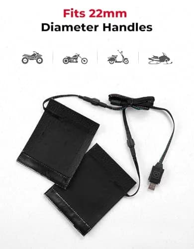 KEMIMOTO ATV Heated Grips, USB 6-Level Adjustable Handlebar Heater | IP67 Waterproof, Fast Heating thumbnail 7