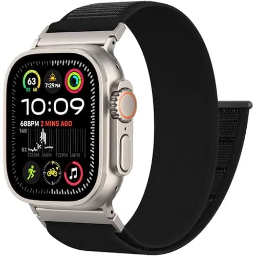 WANLISS Trail Loop Nylon Sport Band for Apple Watch Ultra 4 3 2 1 | Breathable, Rugged & Adjustable thumbnail 1