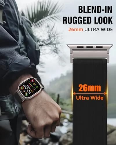 WANLISS Trail Loop Nylon Sport Band for Apple Watch Ultra 4 3 2 1 | Breathable, Rugged & Adjustable thumbnail 4