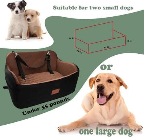 Lealchum Dog Car Seat for Medium/Large Dogs | Washable, Safe & Comfortable thumbnail 2