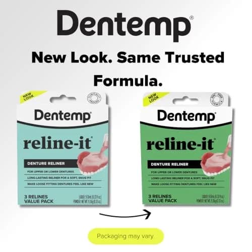 Dentemp Reline-It Denture Reline Kit Value Pack 6 Relines (2 Packs) | Custom Fit for Secure, Stable Dentures thumbnail 2