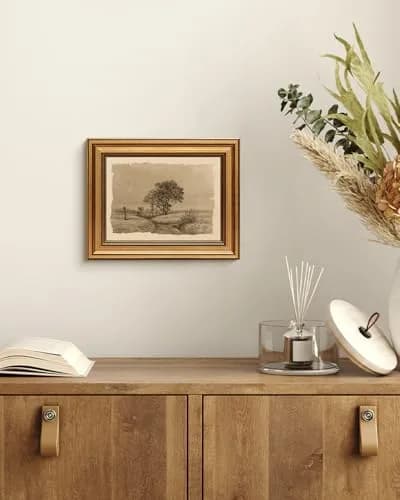 WHASAYART Gold Framed Vintage Wall Art for Living Room, Landscape Painting Prints Shelf Decor for Kitchen, Aesthetic Tree of Life Farmhouse Bedroom Wall Decor, Gifts for Family - Country Road 8x10in thumbnail 7