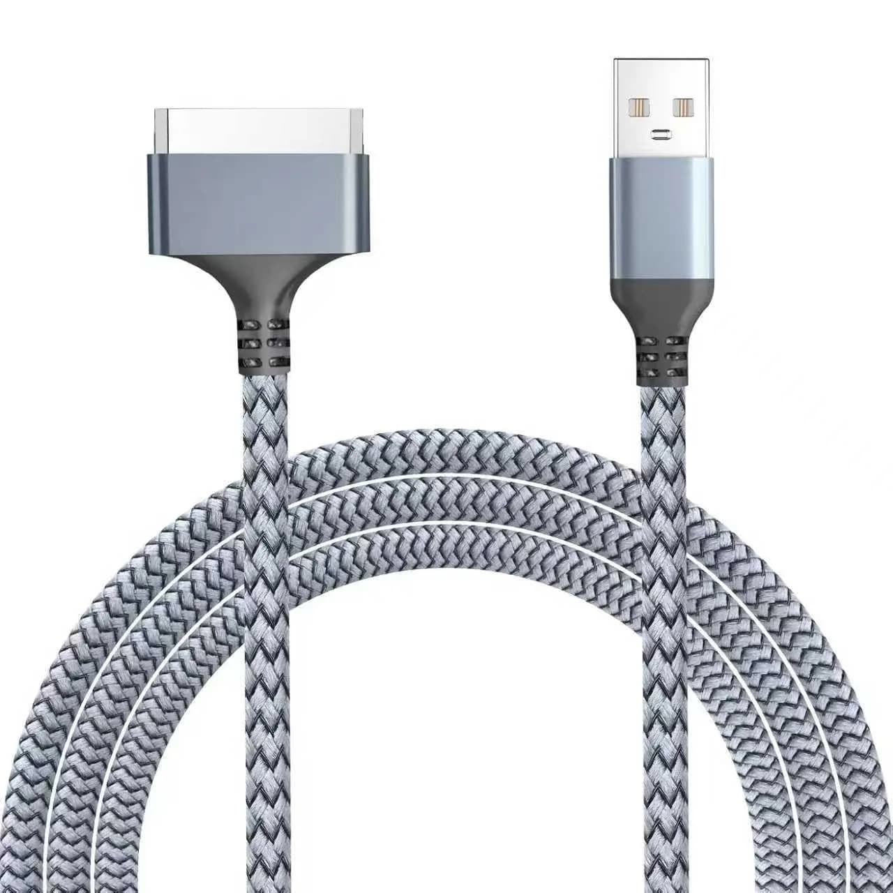 LBSC USB to 30 Pin Charging Cable | Fast Sync Data & Charging Nylon Braided Cord for iPhone 4/4s/3G/3GS — 6.6ft