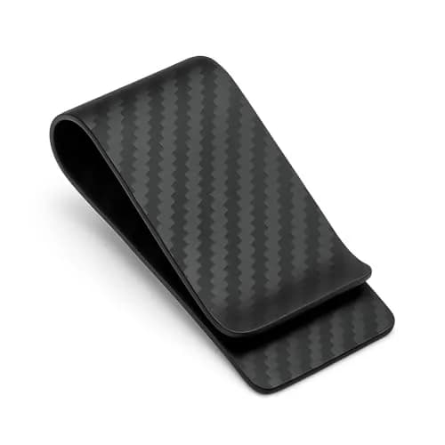 CL CARBONLIFE Carbon Fiber Wallet Money Clip for Men | Slim, Lightweight, RFID Blocking, Matte Black thumbnail 1