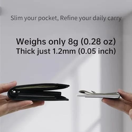 CL CARBONLIFE Carbon Fiber Wallet Money Clip for Men | Slim, Lightweight, RFID Blocking, Matte Black thumbnail 5