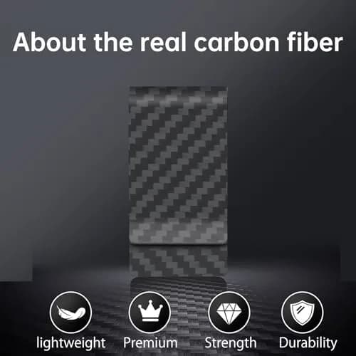 CL CARBONLIFE Carbon Fiber Wallet Money Clip for Men | Slim, Lightweight, RFID Blocking, Matte Black thumbnail 6