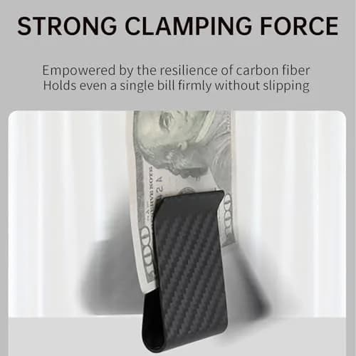 CL CARBONLIFE Carbon Fiber Wallet Money Clip for Men | Slim, Lightweight, RFID Blocking, Matte Black thumbnail 9