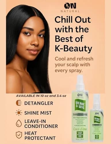On Natural Weave & Wig 4-in-1 Hair Enhancer, Pomegranate, 3.4 OZ | Detangles, Hydrates & Adds Shine thumbnail 5