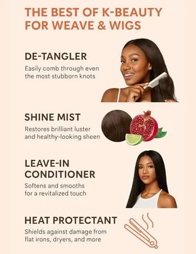 On Natural Weave & Wig 4-in-1 Hair Enhancer, Pomegranate, 3.4 OZ | Detangles, Hydrates & Adds Shine thumbnail 6