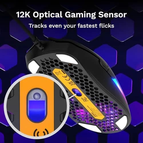 GLORIOUS Model O Eternal Ultralight RGB Gaming Mouse - Wired - 55g Lightweight - Customizable RGB Lighting - 6 Programmable Buttons - Symmetrical Design - 12K DPI Optical Sensor - PC/Mac - Black | Lightweight, customizable RGB, 6 buttons thumbnail 7