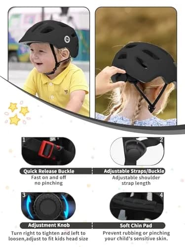 XJD Black XX-Small Toddler & Baby Multi-Sport Helmet (44-48 cm) thumbnail 4