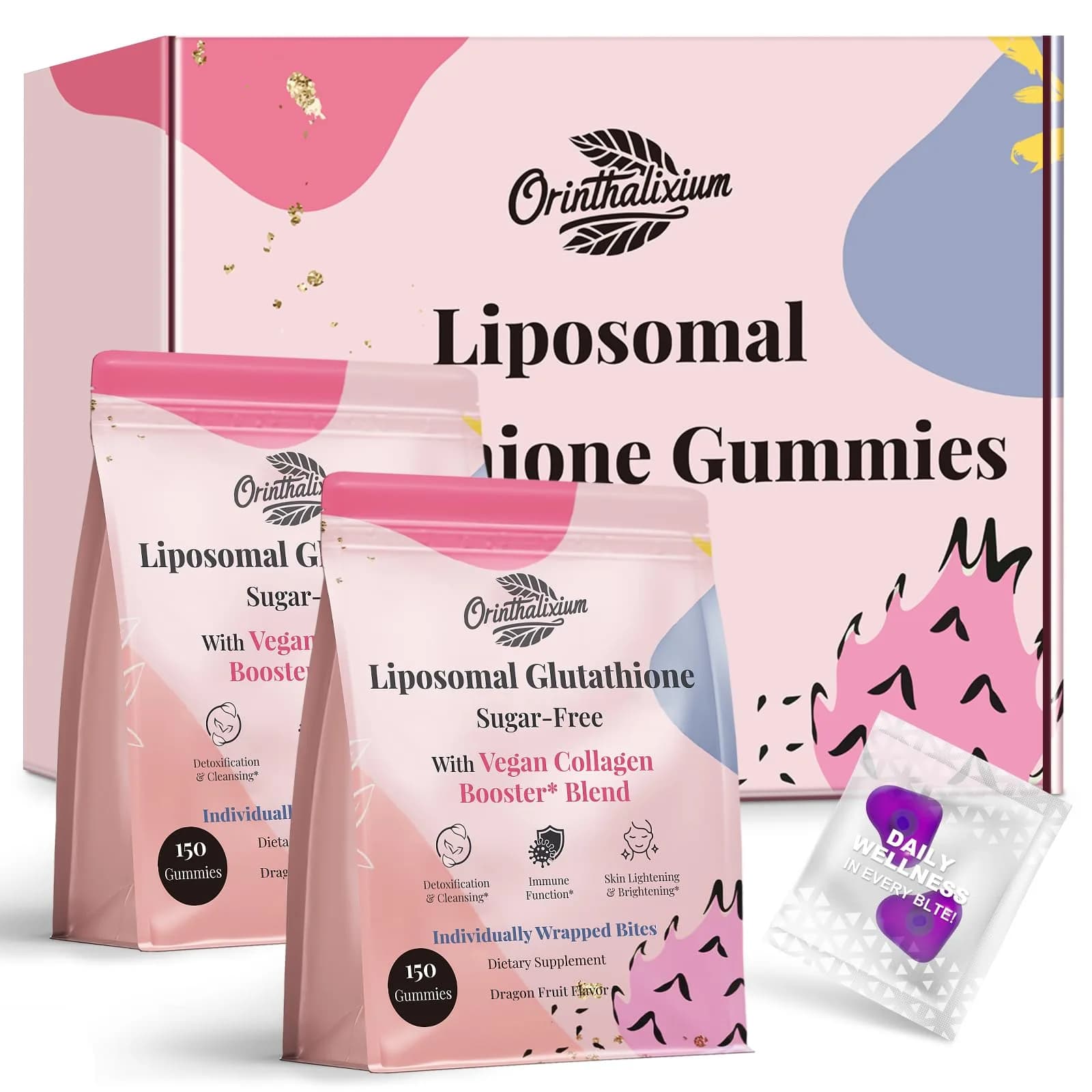 Orinthalixium Liposomal Glutathione Gummies 1000MG | Sugar-Free Skin Wellness (70-120 chars)