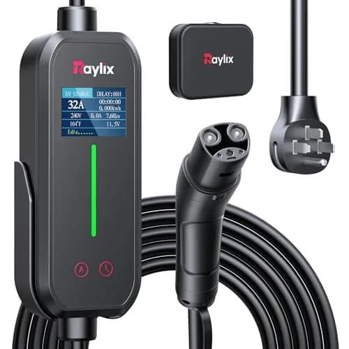 Raylix 32A Level 2 EV Charger for Tesla | Fast NEMA 14-50 Plug, 7.68KW, Portable thumbnail 1