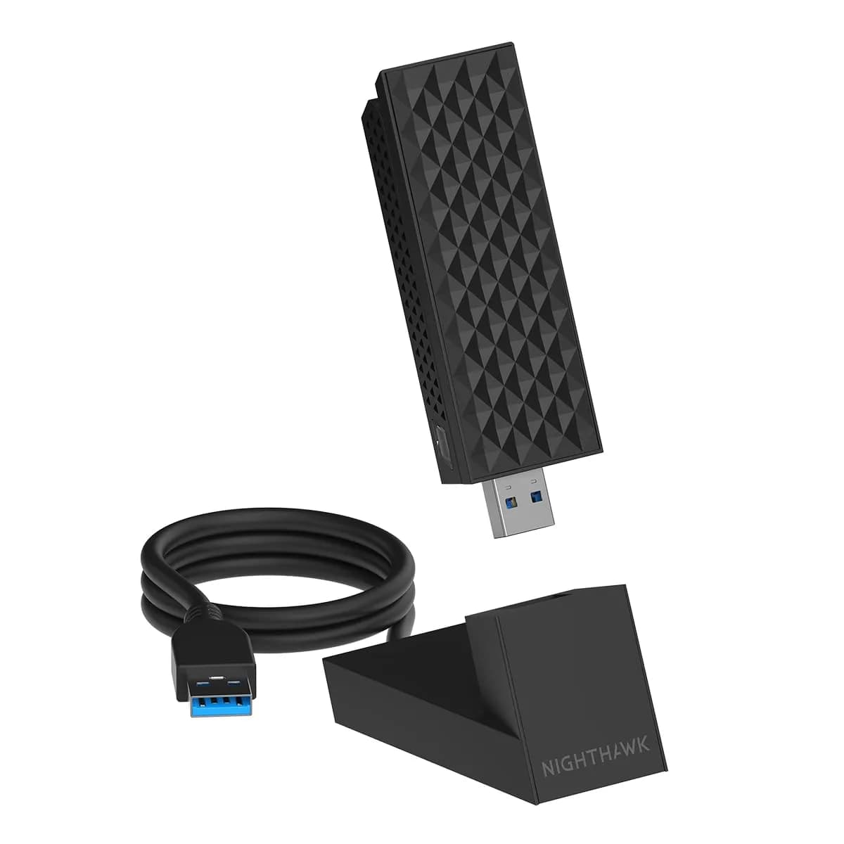 NETGEAR Nighthawk WiFi 7 USB 3.0 Adapter (A9000) – BE6500 Tri-Band Wireless Gigabit Speed (Up to 6.5 Gbps) – 6 GHz Band – Works with Any Router or Mesh System – for Windows 11 PC | WiFi 7 Adapter with Tri-Band Speed - main product image