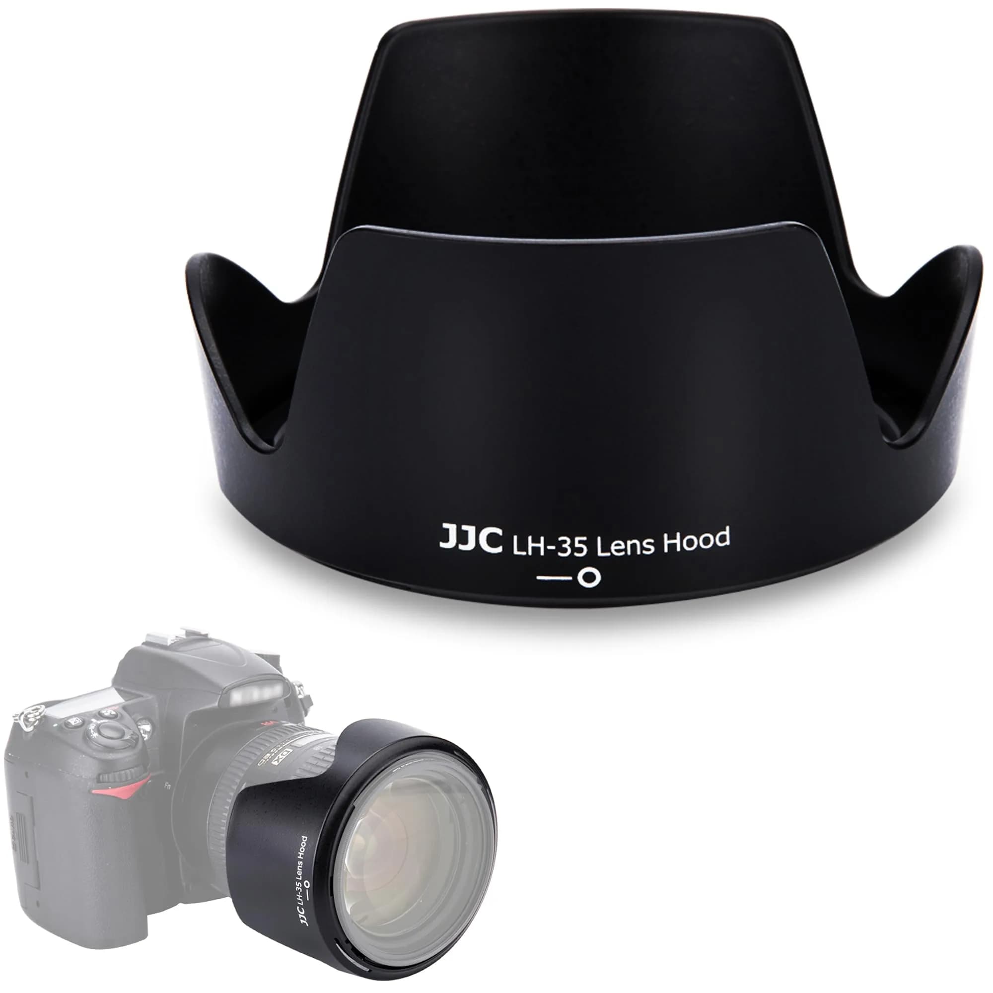 JJC HB-35 Lens Hood Reversible Lens Shade Cover for Nikon NIKKOR AF-S DX 18-200mm f/3.5-5.6G ED VR II | Protects & Reduces Stray Light - main product image